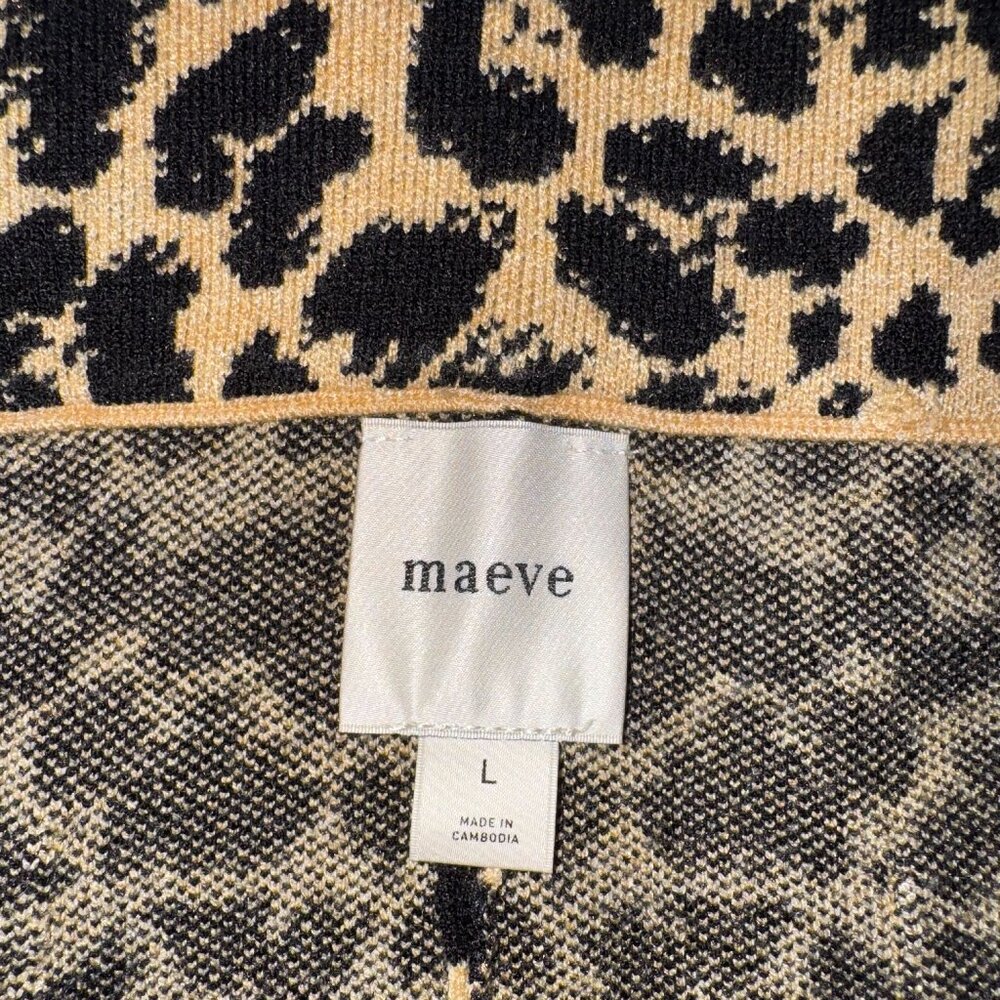 Anthropologie Maeve The Colette Sweater Knit Maxi Skirt in Cheetah (Large) - Picture 8 of 8